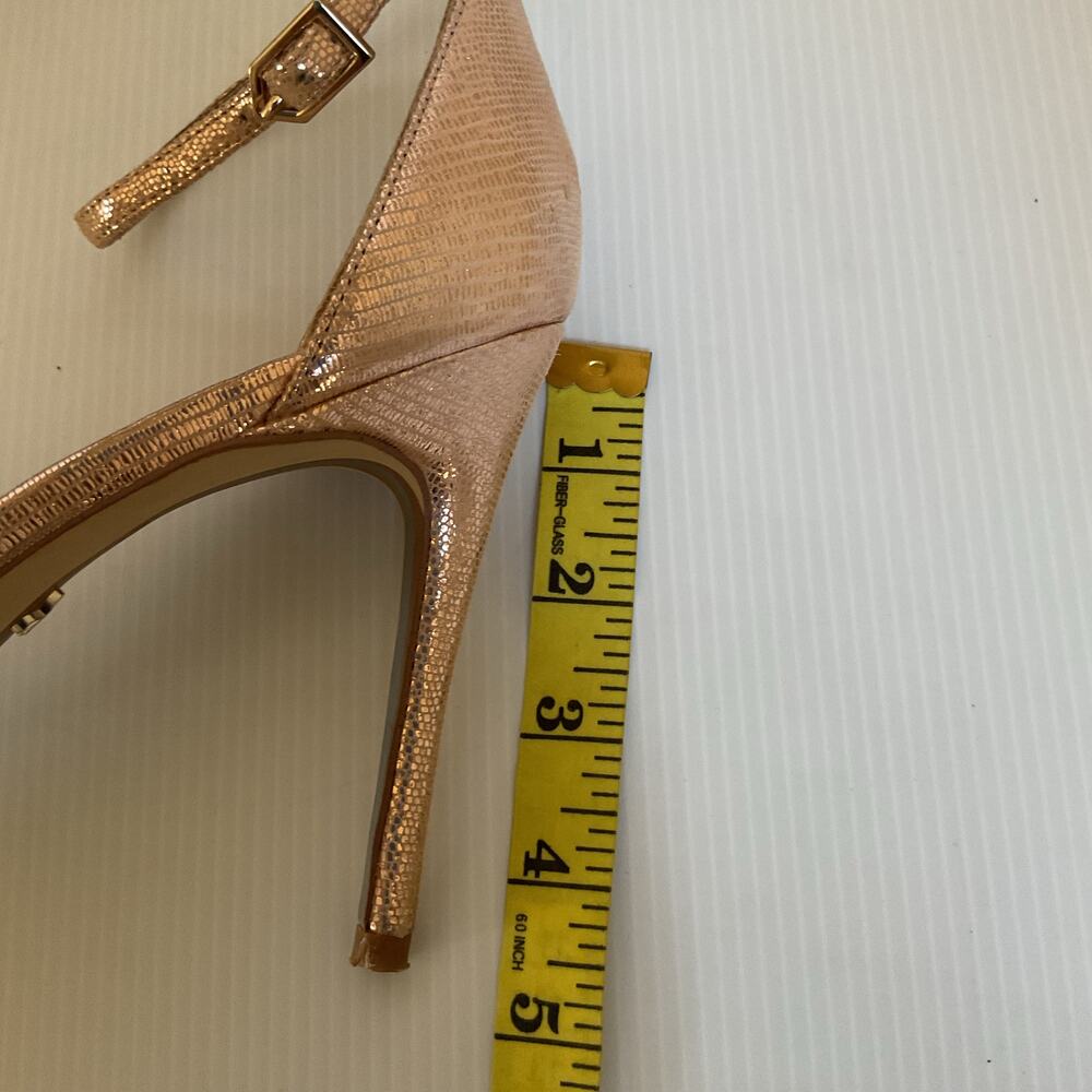 Sam Edelman Strappy Rose Gold High Heel Sandals Size 8.5 M Leather Upper - Picture 9 of 11